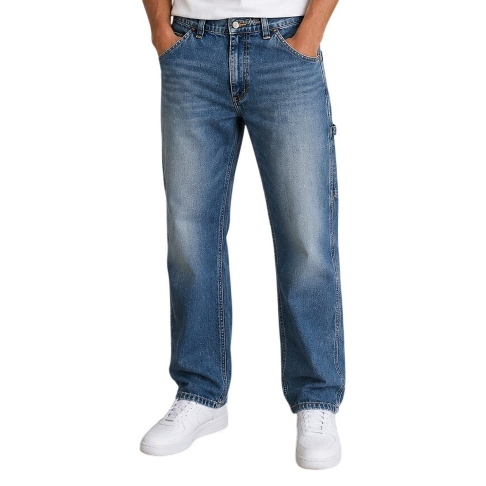 Carhartt Medium Wash Blue Denim Relaxed Fit Jeans Men's 38x32